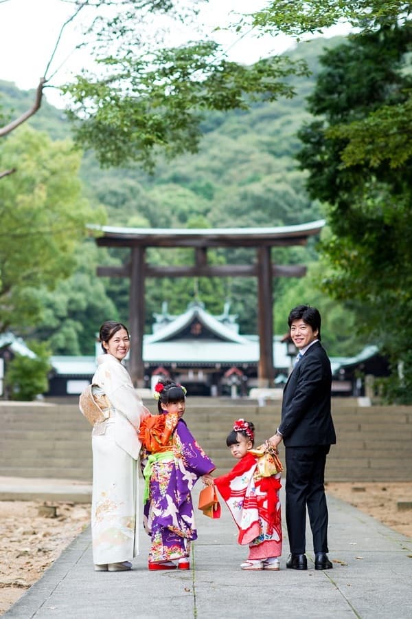 岡山　七五三　護国神社