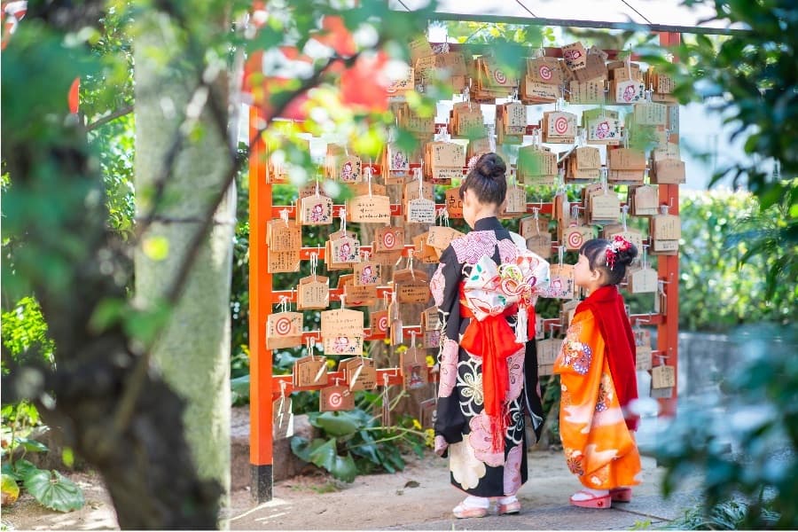 岡山神社　七五三　ロケ